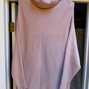 Elegant Women's Cowl Neck Sweater in Mauve